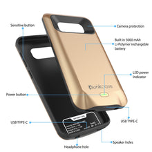 Load image into Gallery viewer, Galaxy S8 Battery Case, Punkcase 5000mAH Charger Case W/ Screen Protector | Integrated Kickstand &amp; USB Port | IntelSwitch | [Gold] (Color in image: Red)
