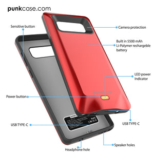 Galaxy Note 8 Battery Case, Punkcase 5000mAH Charger Case W/ Screen Protector | Integrated USB Port | IntelSwitch [Gold] 