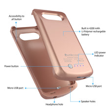 Load image into Gallery viewer, Galaxy Note 5 Battery Case, Punkcase 5000mAH Charger Case W/ Screen Protector | IntelSwitch [Rose Gold] (Color in image: White)
