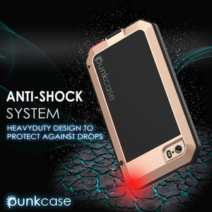 iPhone SE/5/5s Case, Punkcase® METALLIC Series GOLD w/ TEMPERED GLASS | Aluminum Frame (Color in image: Silver)
