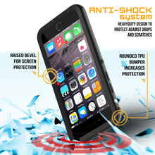 Charger l&#39;image dans la galerie, Apple iPhone 8 Waterproof Case, PUNKcase CRYSTAL 2.0 Black W/ Attached Screen Protector  | Warranty (Color in image: Light Blue)
