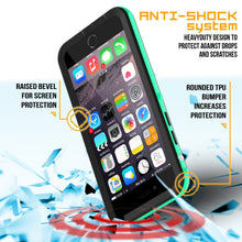 Charger l&#39;image dans la galerie, Apple iPhone 8 Waterproof Case, PUNKcase CRYSTAL 2.0 Teal W/ Attached Screen Protector  | Warranty (Color in image: Light Green)
