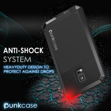 Charger l&#39;image dans la galerie, Note 4 Case, Punkcase® METALLIC Series BLACK w/ TEMPERED GLASS | Aluminum Frame (Color in image: Silver)
