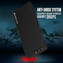 Load image into Gallery viewer, Huawei P10 Case, Punkcase CarbonShield, Heavy Duty &amp; Ultra Thin 2 Piece Dual Layer PU Leather Cover [shockproof] [non slip] with Tempered Glass Screen Protector for Huawei P10 [Jet Black] 
