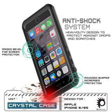 Charger l'image dans la galerie, iPhone 6/6S Waterproof Case, PUNKcase CRYSTAL Black W/ Attached Screen Protector  | Warranty (Color in image: teal)
