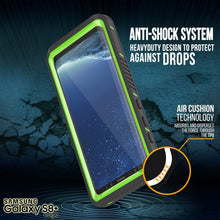 Load image into Gallery viewer, Galaxy S8 PLUS Waterproof Case, Punkcase [Extreme Series] [Slim Fit] [IP68 Certified] [Shockproof] [Snowproof] [Dirproof] Armor Cover W/ Built In Screen Protector for Samsung Galaxy S8+ [Green] (Color in image: Black)
