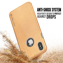 Load image into Gallery viewer, iPhone X Case, Punkcase Galactic 2.0 Series Ultra Slim w/ Tempered Glass Screen Protector | [Gold] (Color in image: red)
