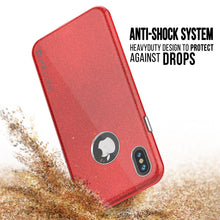 Load image into Gallery viewer, iPhone X Case, Punkcase Galactic 2.0 Series Ultra Slim w/ Tempered Glass Screen Protector | [Red] (Color in image: silver)
