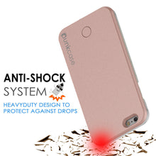 Load image into Gallery viewer, iPhone 6/6S Punkcase LED Light Case Light Illuminated Case, ROSE GOLD W/  Battery Power Bank (Color in image: black)
