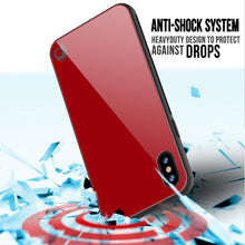 Load image into Gallery viewer, iPhone X Case, Punkcase GlassShield Ultra Thin Protective 9H Full Body Tempered Glass Cover W/ Drop Protection &amp; Non Slip Grip for Apple iPhone 10 [Red] 
