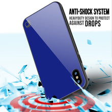 Load image into Gallery viewer, iPhone X Case, Punkcase GlassShield Ultra Thin Protective 9H Full Body Tempered Glass Cover W/ Drop Protection &amp; Non Slip Grip for Apple iPhone 10 [Blue] 
