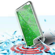 Charger l&#39;image dans la galerie, iPhone 7 Plus Case, PunkCase LIQUID Green Series, Protective Dual Layer Floating Glitter Cover (Color in image: teal)
