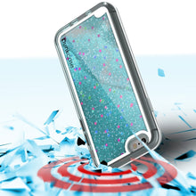 Charger l&#39;image dans la galerie, iPhone SE (4.7&quot;) Case, PunkCase LIQUID Teal Series, Protective Dual Layer Floating Glitter Cover (Color in image: silver)
