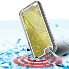 Charger l&#39;image dans la galerie, iPhone SE (4.7&quot;) Case, PunkCase LIQUID Gold Series, Protective Dual Layer Floating Glitter Cover (Color in image: teal)
