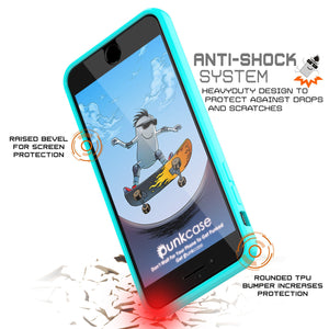 iPhone 7+ Plus Case Punkcase® LUCID 2.0 Teal Series w/ PUNK SHIELD Screen Protector | Ultra Fit (Color in image: light blue)
