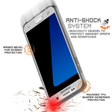 Load image into Gallery viewer, S7 Case Punkcase® LUCID 2.0 Crystal Black Series w/ PUNK SHIELD Glass Screen Protector | Ultra Fit (Color in image: light blue)

