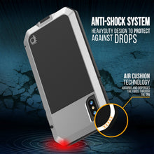 Load image into Gallery viewer, iPhone X Metal Case, Heavy Duty Military Grade Rugged Armor Cover [shock proof] Hybrid Full Body Hard Aluminum &amp; TPU Design (Color in image: White)
