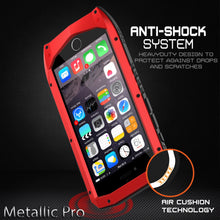 Charger l'image dans la galerie, iPhone 6s/6 Case, Punkcase Metallic PRO Red Series Cover W/ Attached Screen Protector | Touch-ID (Color in image: Silver)
