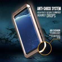 Charger l&#39;image dans la galerie, Galaxy Note 8  Case, PUNKcase Metallic Gold Shockproof  Slim Metal Armor Case (Color in image: red)
