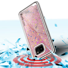 Load image into Gallery viewer, S7 Edge Case, Punkcase [Liquid Rose Series] Protective Dual Layer Floating Glitter Cover with lots of Bling &amp; Sparkle + PunkShield Screen Protector (Color in image: gold)
