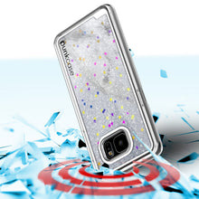 Load image into Gallery viewer, S7 Edge Case, Punkcase [Liquid Silver Series] Protective Dual Layer Floating Glitter Cover with lots of Bling &amp; Sparkle + PunkShield Screen Protector (Color in image: teal)
