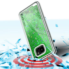 Load image into Gallery viewer, S7 Edge Case, PunkCase LIQUID Green Series, Protective Dual Layer Floating Glitter Cover (Color in image: teal)
