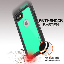 Charger l&#39;image dans la galerie, iPhone 8 Waterproof Case, Punkcase [Teal] [StudStar Series] [Slim Fit] [IP68 Certified]] [Dirtproof] [Snowproof] (Color in image: black)
