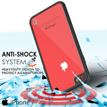 Charger l&#39;image dans la galerie, iPhone 8 Case [MASK Series] [BLACK] Full Body Hybrid Dual Layer TPU Cover W/ protective Tempered Glass Screen Protector 
