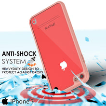 Charger l&#39;image dans la galerie, iPhone 8 Case [MASK Series] [PINK] Full Body Hybrid Dual Layer TPU Cover W/ protective Tempered Glass Screen Protector 
