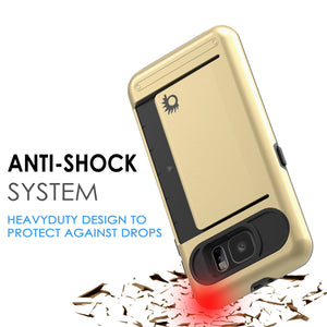 Galaxy S6 EDGE Case PunkCase CLUTCH Gold Series Slim Armor Soft Cover Case w/ Screen Protector (Color in image: Black)