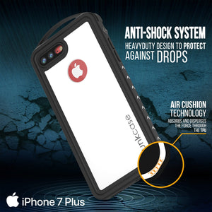 iPhone 7+ Plus Waterproof Case, Punkcase ALPINE Series, White | Heavy Duty Armor Cover (Color in image: red)