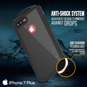 iPhone 7+ Plus Waterproof Case, Punkcase ALPINE Series, Black | Heavy Duty Armor Cover (Color in image: light blue)