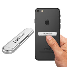 Load image into Gallery viewer, PUNKCASE FlickStick Universal Cell Phone Kickstand for all Mobile Phones &amp; Cases with Flat Backs, One Finger Operation (Silver) (Color in image: Silver)
