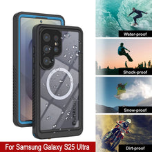 Load image into Gallery viewer, Coque étanche pour Galaxy S25 Ultra, Punkcase [Extreme Mag Series] Armor Cover avec protecteur d'écran intégré [Bleu]
