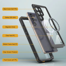 Load image into Gallery viewer, Coque étanche pour Galaxy S25 Ultra, Punkcase [Extreme Mag Series] Armor Cover avec protecteur d'écran intégré [Gris]
