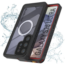 Load image into Gallery viewer, Coque étanche pour Galaxy S25 Ultra, Punkcase [Extreme Mag Series] Armor Cover avec protecteur d'écran intégré [Rouge]

