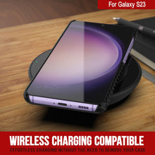 Load image into Gallery viewer, Étui Galaxy S23, Punkcase CarbonShield, Robuste et Ultra Fin, Coque Noire en Cuir PU à Double Couche 2 Pièces (Style Fibre de Carbone)
