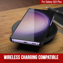 Load image into Gallery viewer, Coque Galaxy S23+ Plus, Punkcase CarbonShield, Protection Robuste et Ultra Fine en Deux Parties en Cuir PU Noir Ébène (Style Fibre de Carbone)
