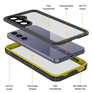 Coque étanche/résistante aux chocs pour Galaxy S25 [Série Extreme] avec protection d'écran [Jaune]