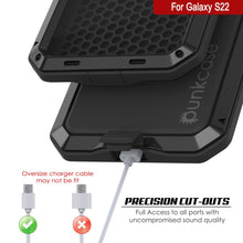 Charger l&#39;image dans la galerie, Galaxy S22 Metal Case, Heavy Duty Military Grade Rugged Armor Cover [Black] (Color in image: Red)
