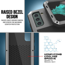 Charger l&#39;image dans la galerie, Galaxy S22 Metal Case, Heavy Duty Military Grade Rugged Armor Cover [Silver] 
