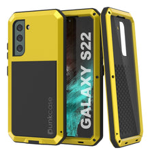 Charger l&#39;image dans la galerie, Galaxy S22 Metal Case, Heavy Duty Military Grade Rugged Armor Cover [Neon] (Color in image: Neon)
