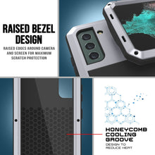 Charger l&#39;image dans la galerie, Galaxy S22 Metal Case, Heavy Duty Military Grade Rugged Armor Cover [White] 
