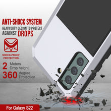 Charger l&#39;image dans la galerie, Galaxy S22 Metal Case, Heavy Duty Military Grade Rugged Armor Cover [White] (Color in image: Black)
