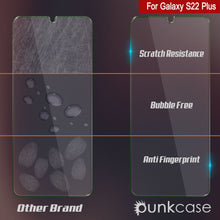 Load image into Gallery viewer, Galaxy S22+ Plus Punkcase en verre noir SHIELD protège-écran en verre trempé de 0,33 mm d&#39;épaisseur, 9H.
