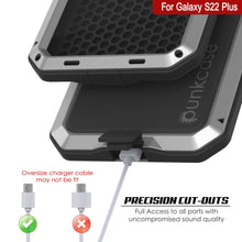 Charger l&#39;image dans la galerie, Galaxy S22+ Plus Metal Case, Heavy Duty Military Grade Rugged Armor Cover [Silver] (Color in image: Red)
