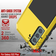 Charger l&#39;image dans la galerie, Galaxy S22+ Plus Metal Case, Heavy Duty Military Grade Rugged Armor Cover [Neon] (Color in image: Black)
