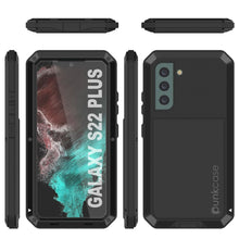 Charger l&#39;image dans la galerie, Galaxy S22+ Plus Metal Case, Heavy Duty Military Grade Rugged Armor Cover [Black] 
