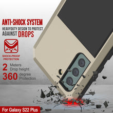 Charger l&#39;image dans la galerie, Galaxy S22+ Plus Metal Case, Heavy Duty Military Grade Rugged Armor Cover [Gold] (Color in image: Black)
