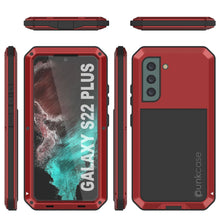 Charger l&#39;image dans la galerie, Galaxy S22+ Plus Metal Case, Heavy Duty Military Grade Rugged Armor Cover [Red] 

